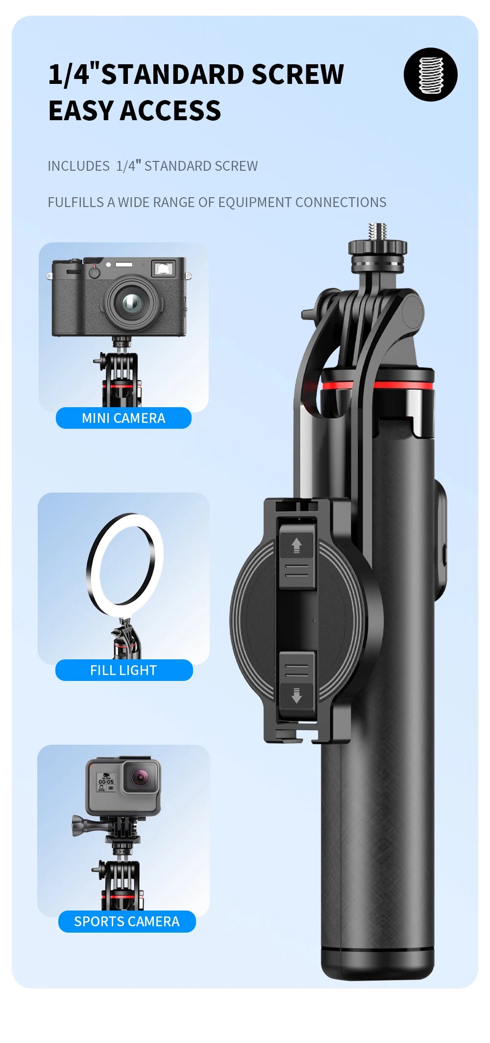 C20 Magnetic Selfie Stick Tripod – Snap, Shoot, Share Anywhere!