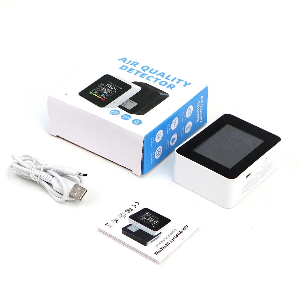 5-in-1 Digital Air Quality Monitor Tester - Clickilix