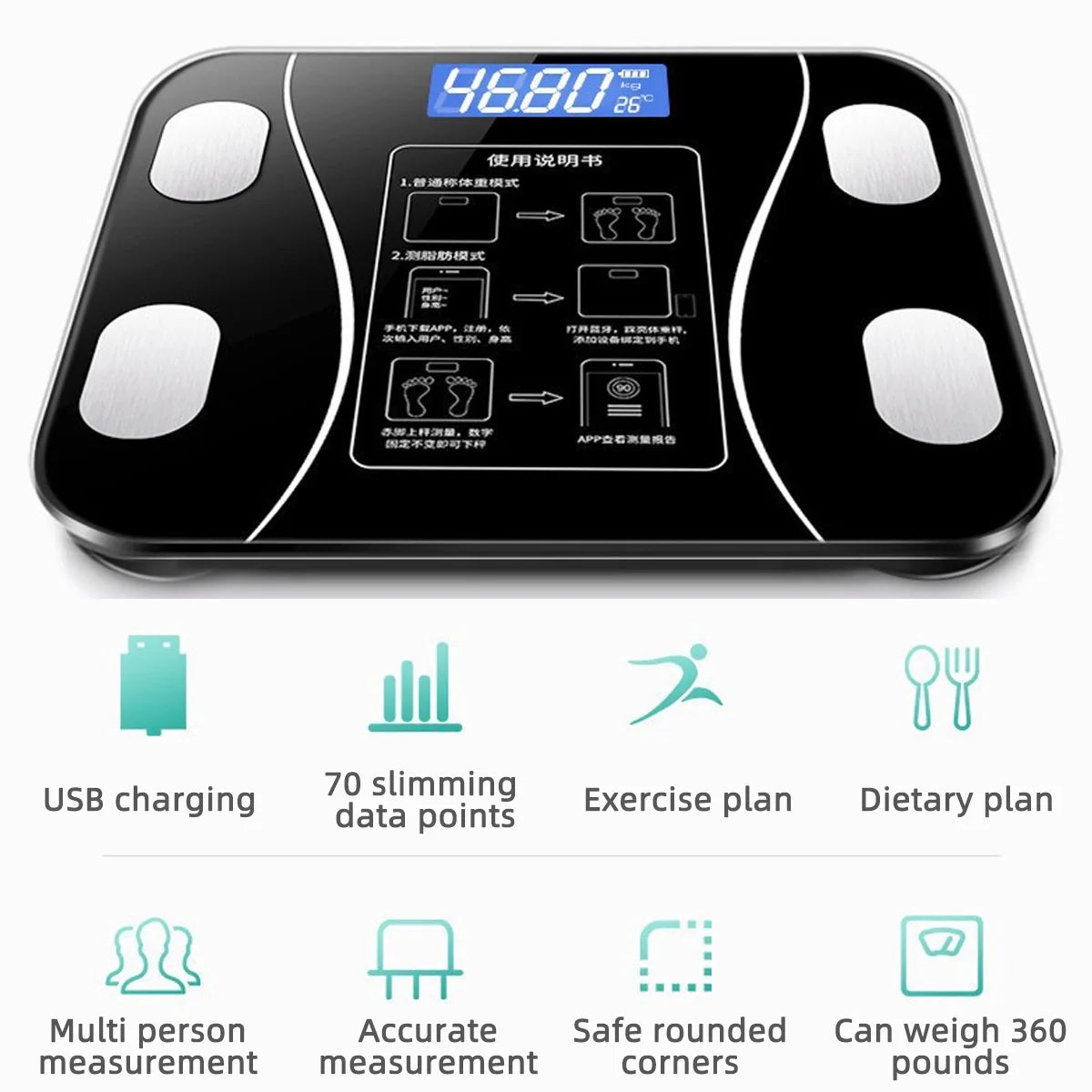 Smart Bluetooth Digital Health Weight Scale