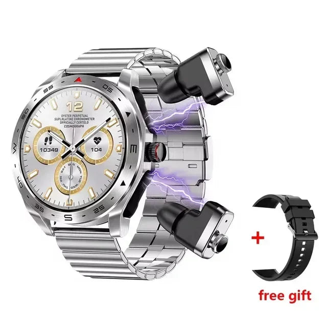 Smartwatch with Built-in TWS Earbuds