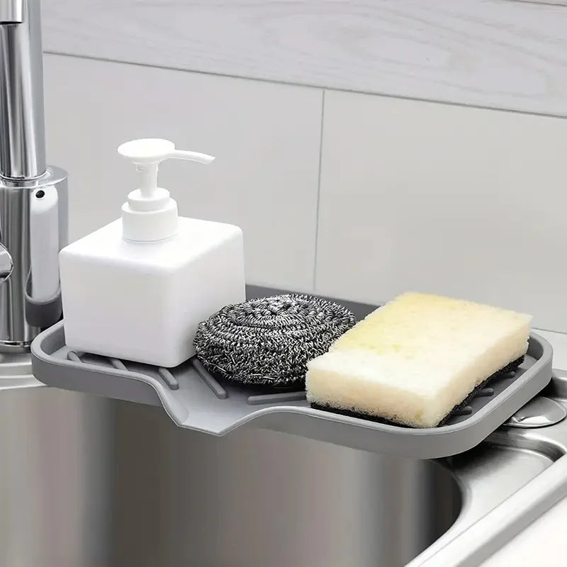 Silicone Sink Storage Tray with Drainage Rack