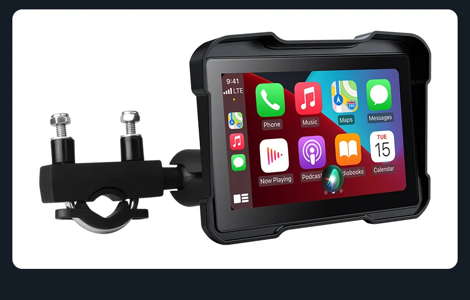 5" Motorcycle GPS DVR – Waterproof Dash Cam with CarPlay
