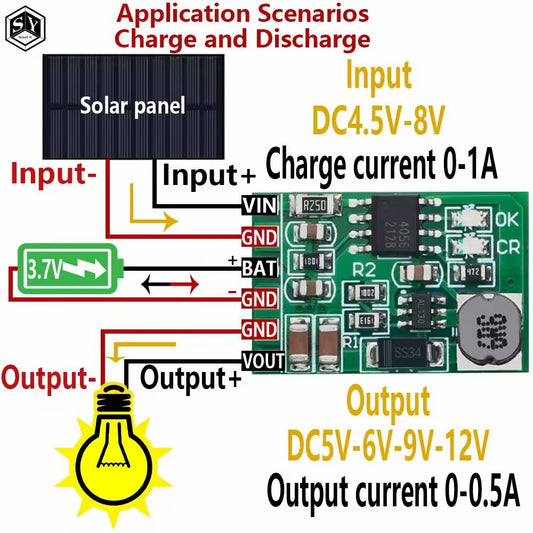 3.7V–12V Boost Converter Board for 18650