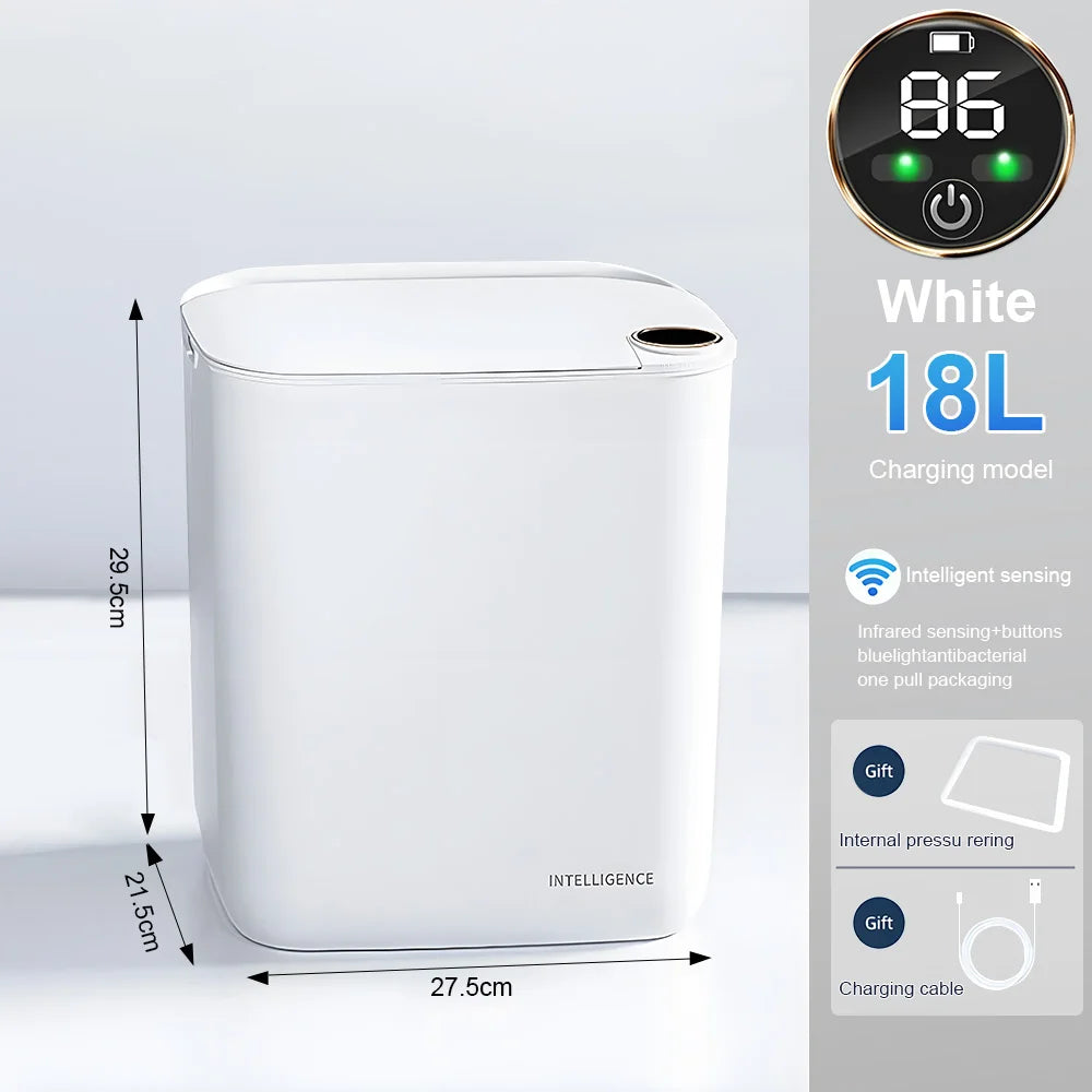 20L Smart Sensor Trash Can with Rechargeable Display