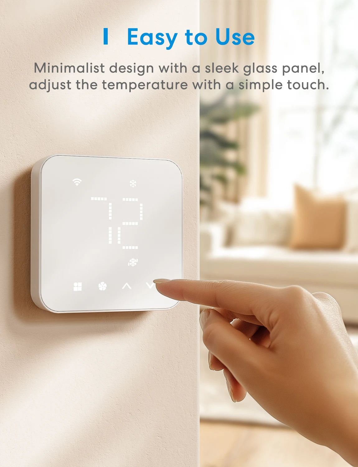 Meross Matter Smart Wi-Fi Thermostat Alexa Compatible