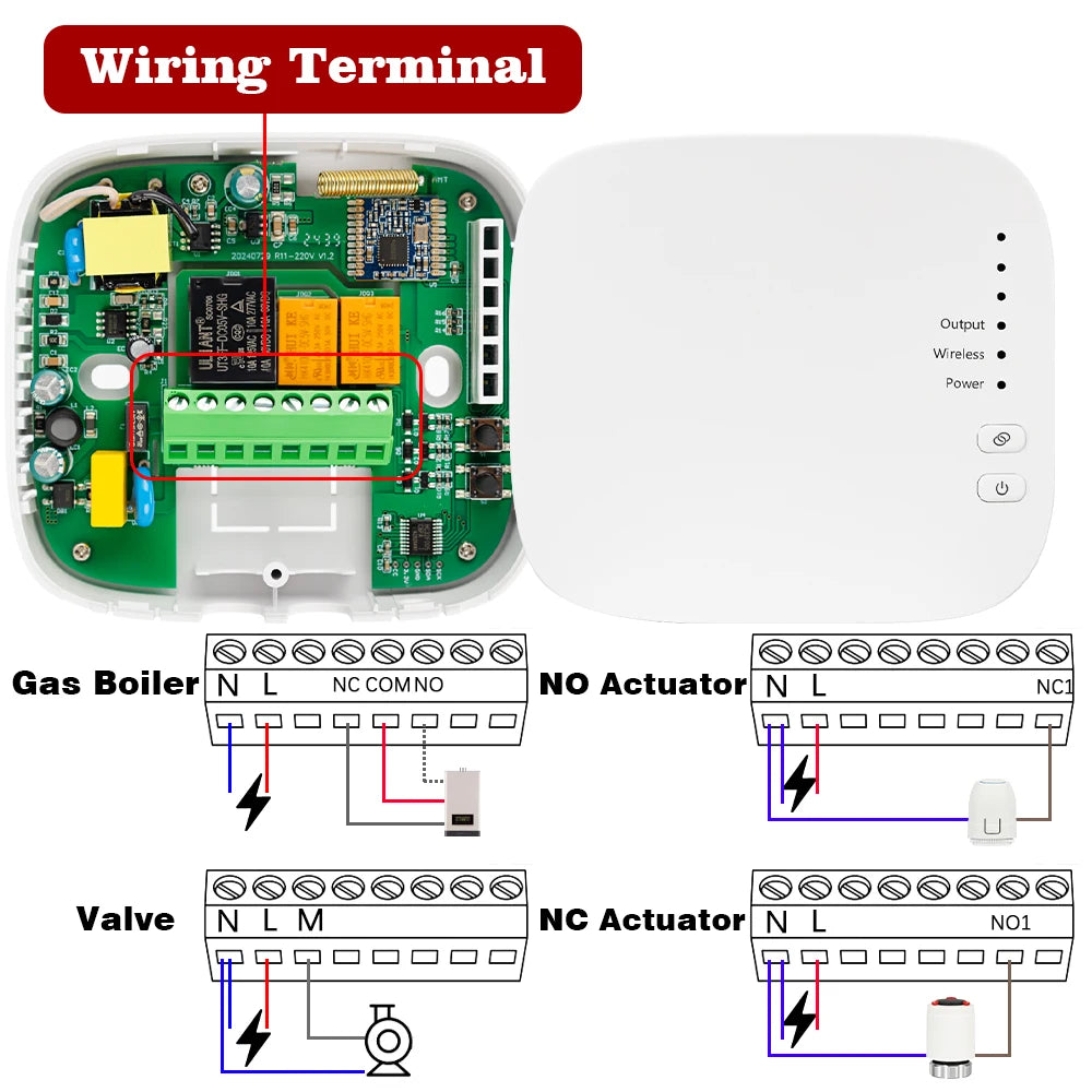 Smart RF Wireless Room Thermostat with WiFi Control