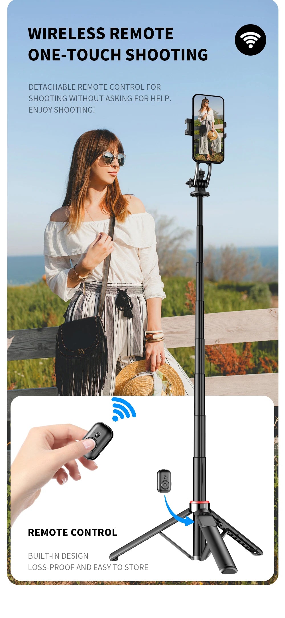 C20 Magnetic Selfie Stick Tripod – Snap, Shoot, Share Anywhere!