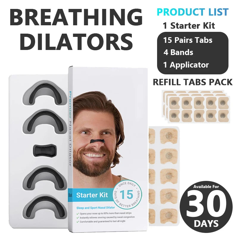 Anti-Snoring Sleep Mouth Tape & Nasal Dilators - Clickilix