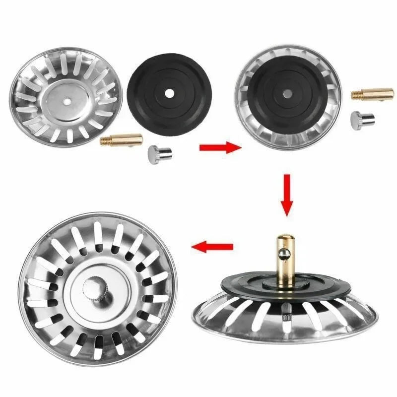 Universal Kitchen Sink Strainer & Stopper Plug