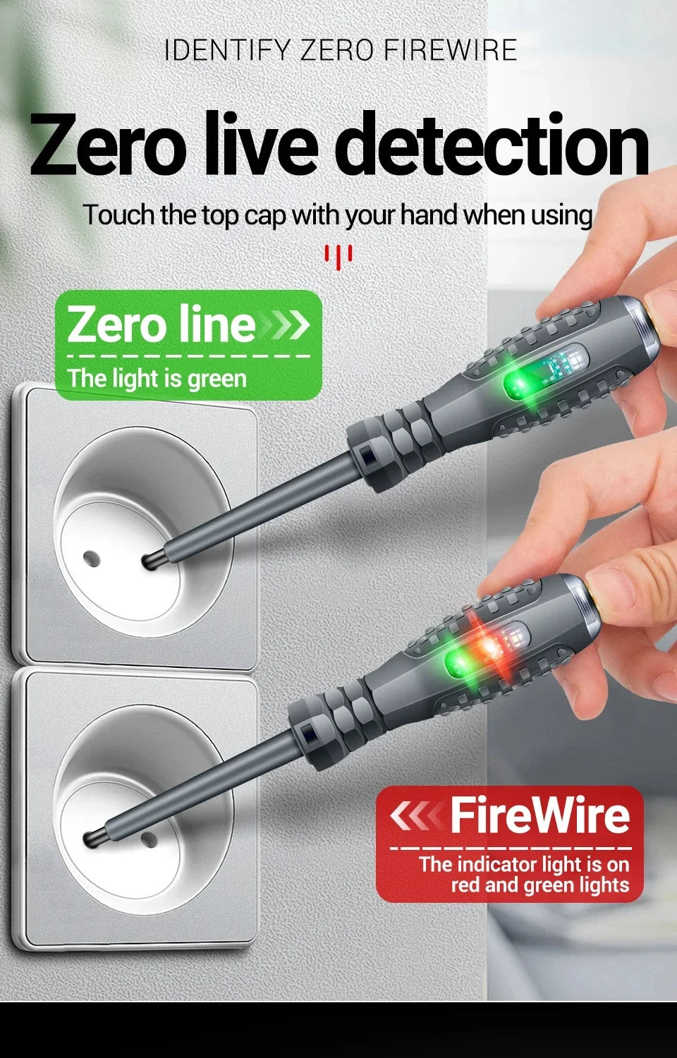 Test safely with this multifunctional electrician screwdriver!