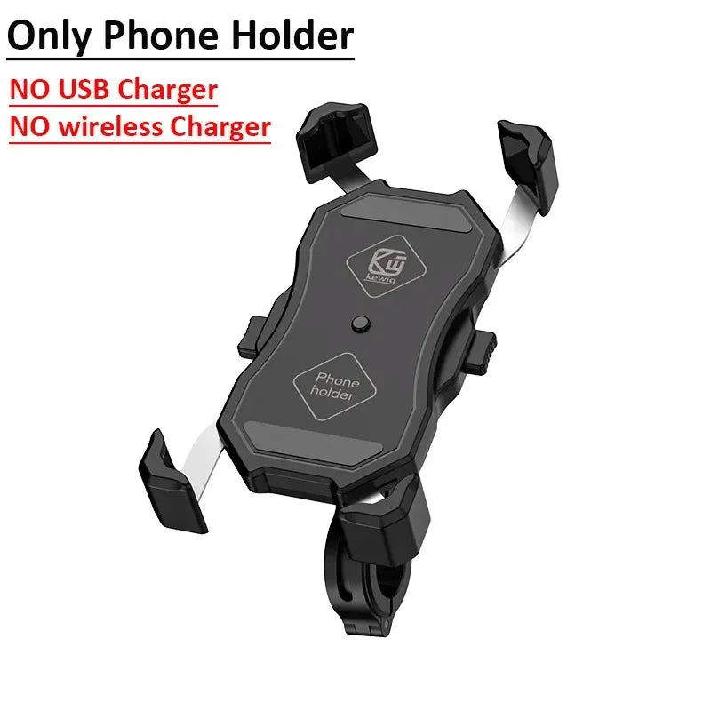 Motorcycle Phone Holder with Fast Wireless Charging