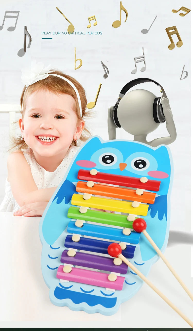 Montessori Wooden Xylophone – 8-Tone Musical Fun for Kids!