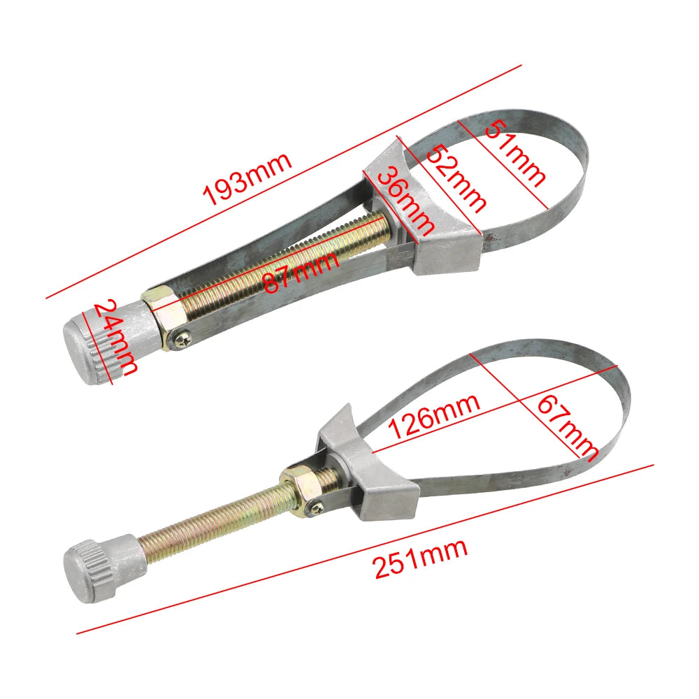 Adjustable Car Oil Filter Removal Tool – 60mm to 120mm
