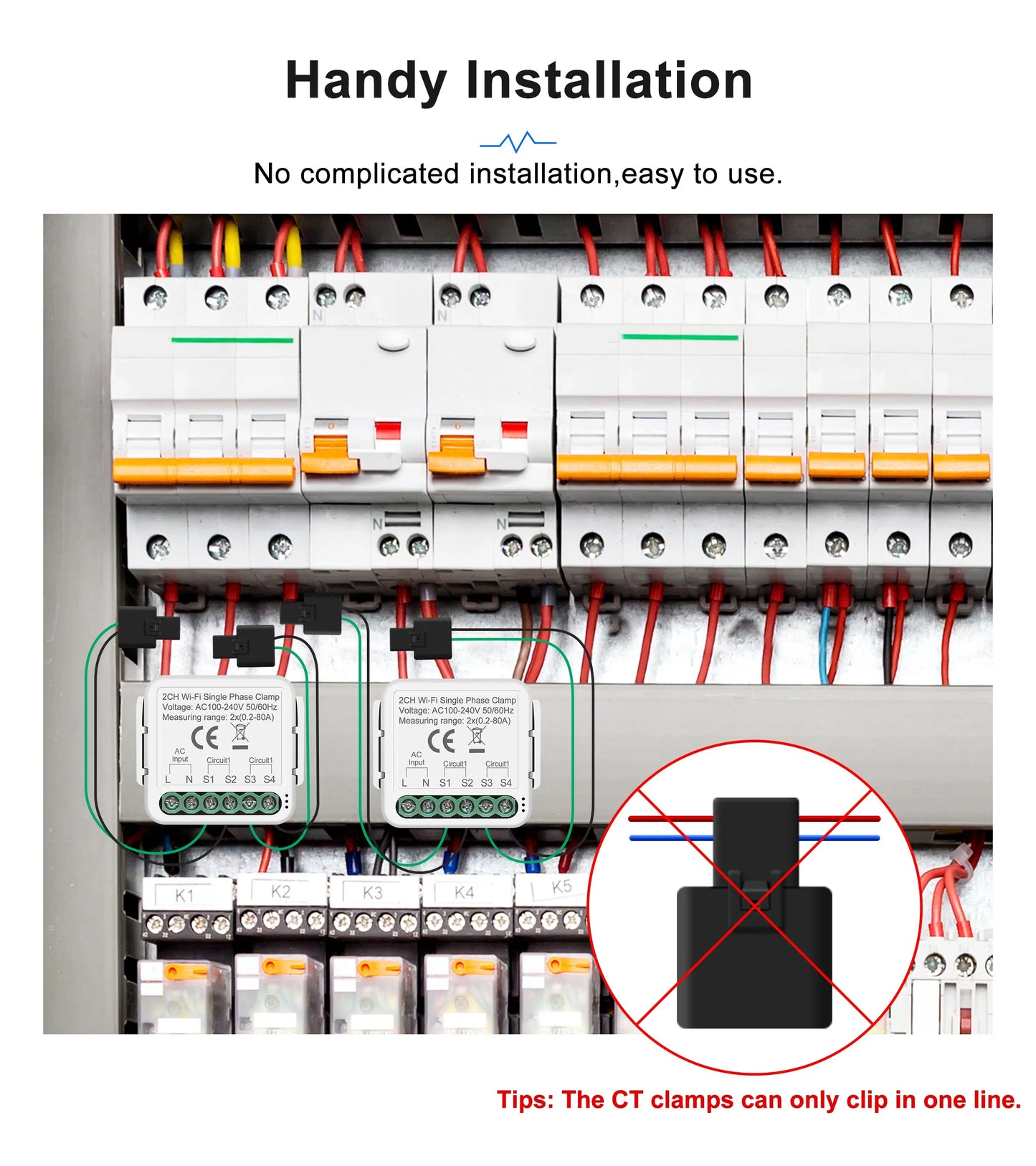 Smart WiFi Power Meter Clamp – Solar Ready