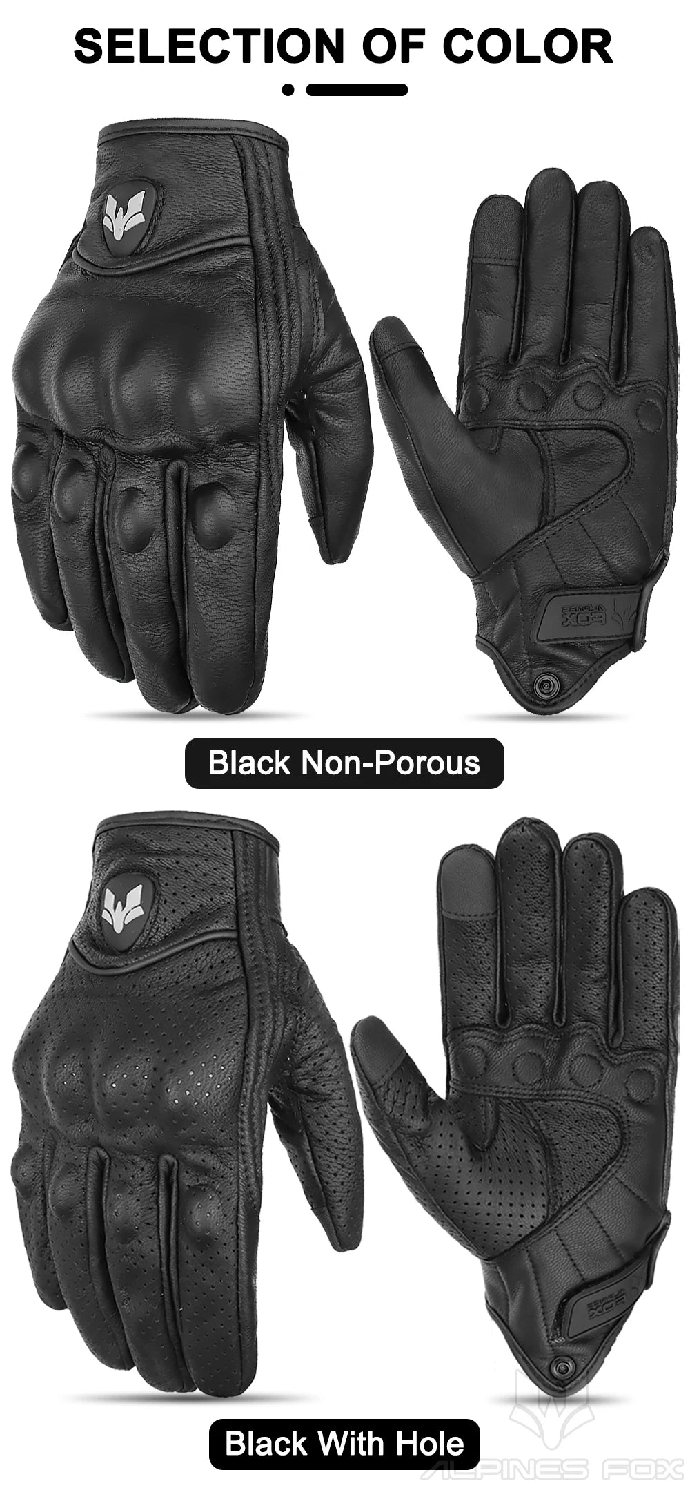 Vintage Leather Motorcycle Gloves Men