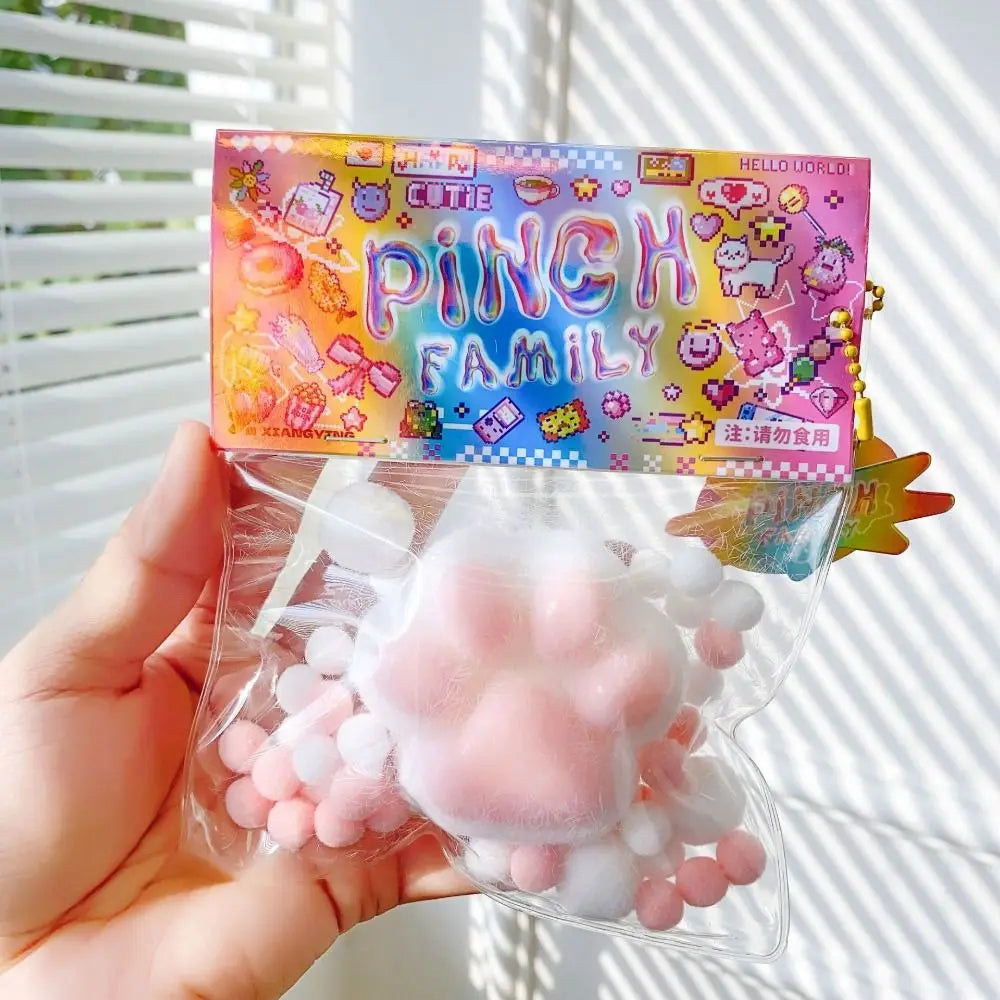 Mini Cat Paw Squeeze Toy for Stress Relief