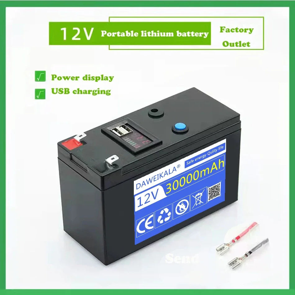 12V 30Ah Lithium Battery Pack with Charger