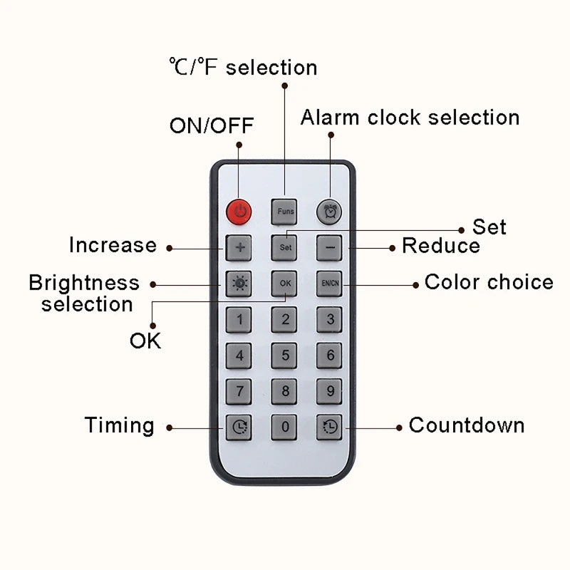 Smart WiFi LED Wall Clock with Alarms