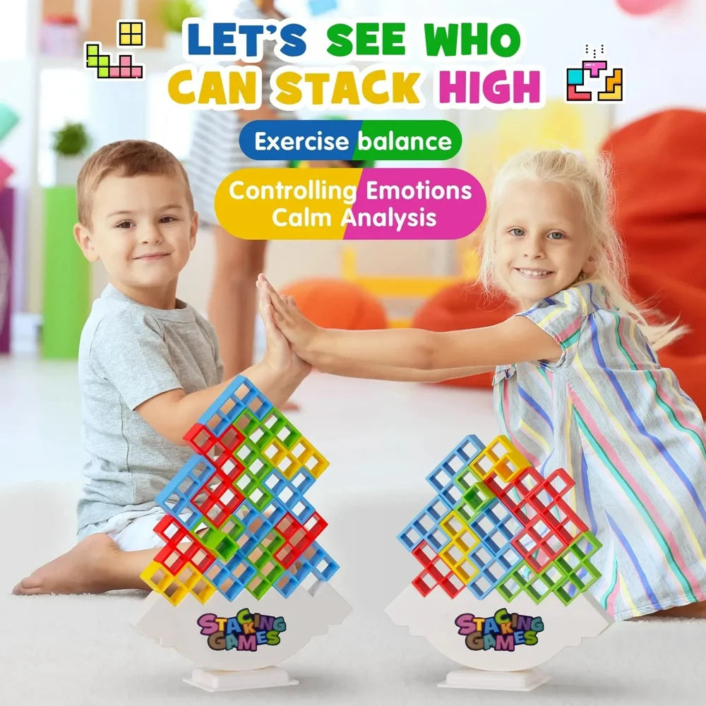 Balance Stacking Tetra Tower Block Game for Kids