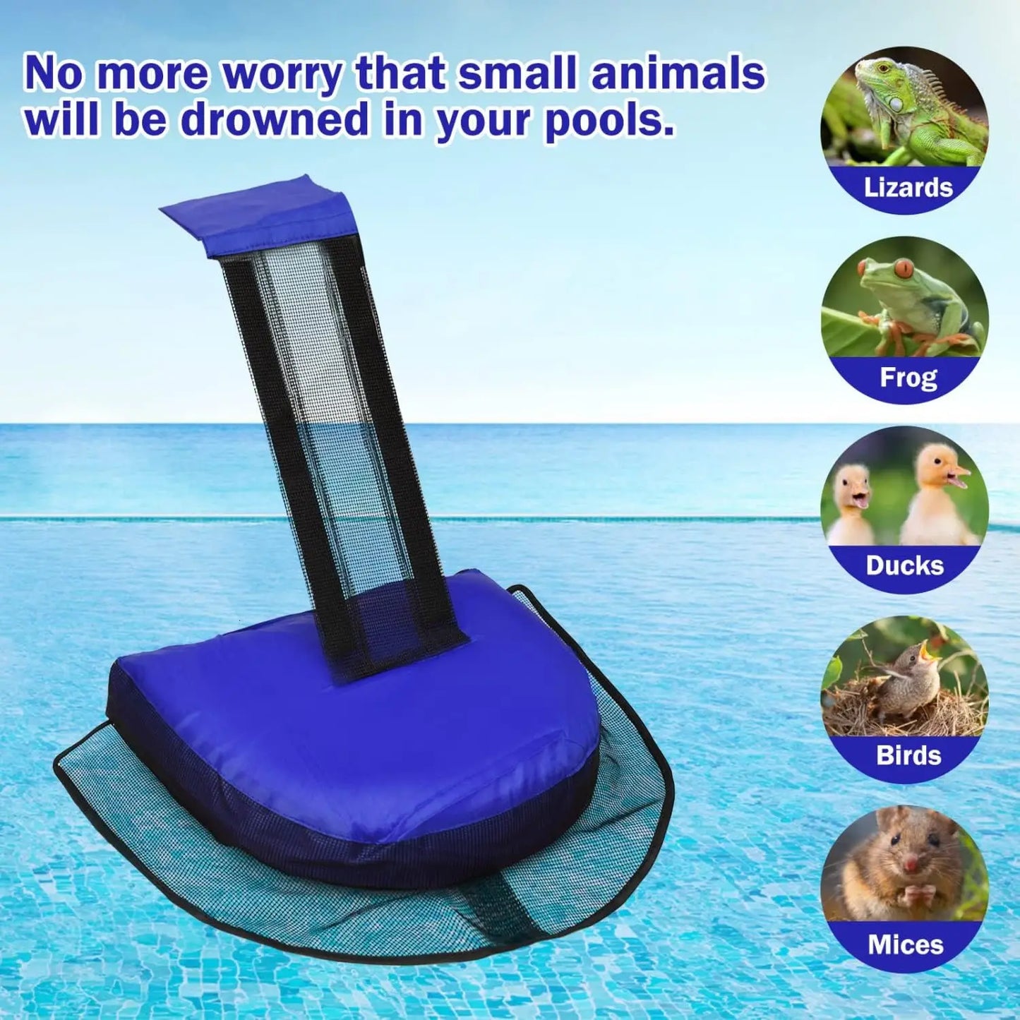 Floating Animal Escape Ramp for Pools – Frog & Critter Saver