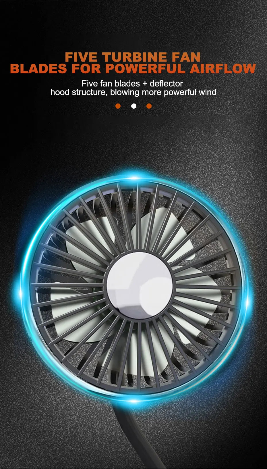 SEAMETAL Dual Head Car USB Cooling Fan