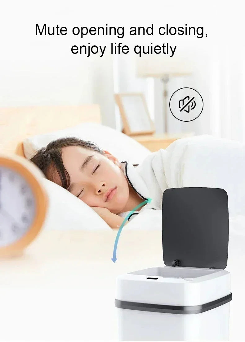 Smart 13L Touchless Trash Can – Waterproof & Odor-Free