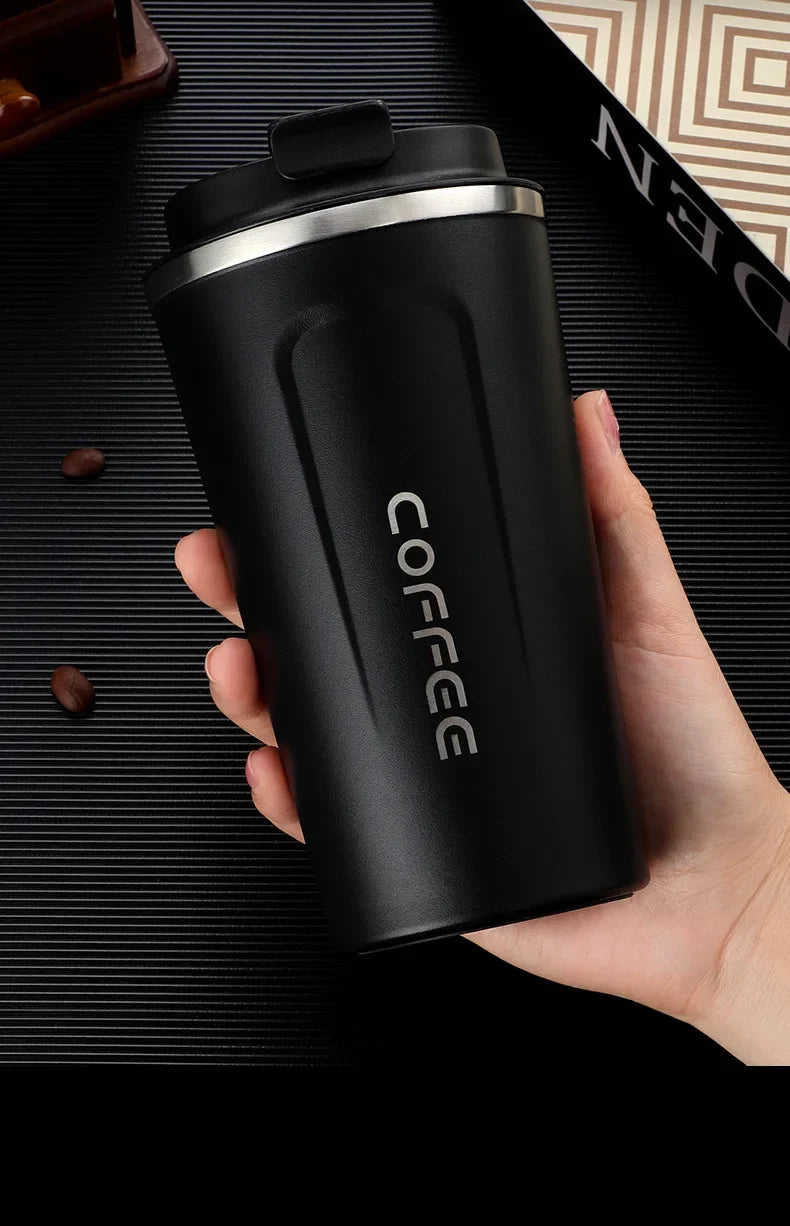 Stainless Steel Smart Coffee Tumbler with Intelligent Temperature Display