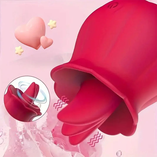 Powerful Swing Tongue Rose Vibrator