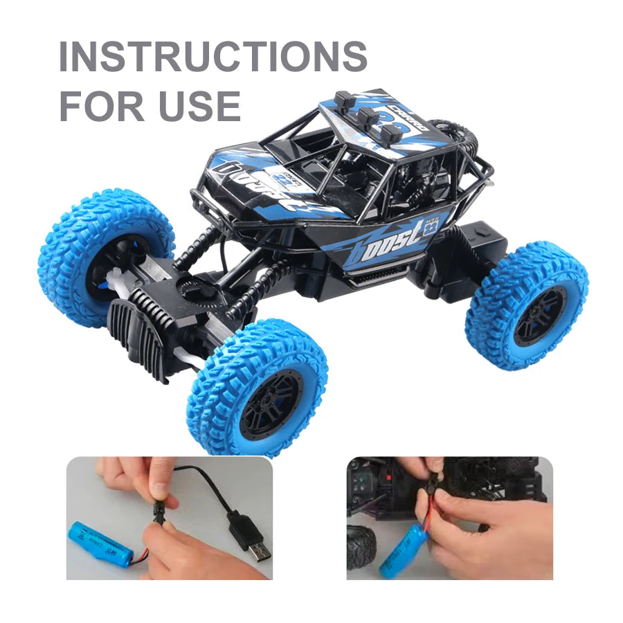 Off-Road RC Car with Flashing Lights – Christmas Gift