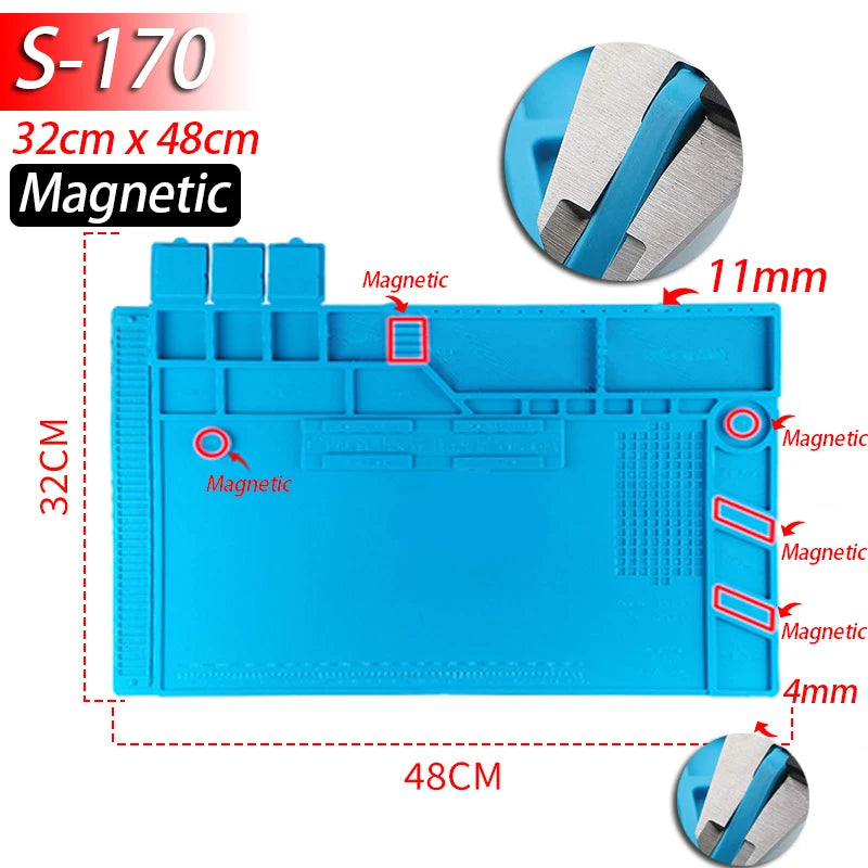 Silicone Soldering Mat – Heat-Proof, Static-Safe, Repair-Ready!