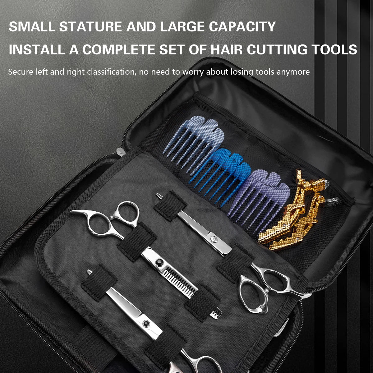 Organize your tools with this barber scissors comb bag!