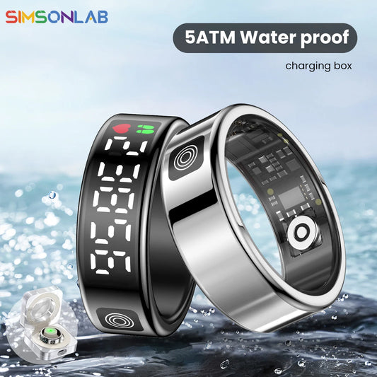 Smart Ring 5ATM Waterproof with Gesture Control