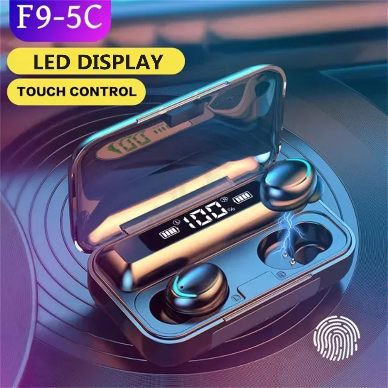F9 Wireless Bluetooth Earbuds with 9D Stereo Sound - Clickilix
