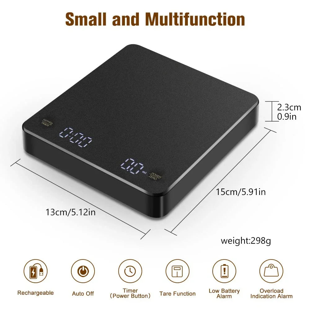 Digital Coffee Scale with Timer – Precision Meets Style in Your Kitchen