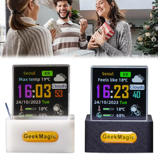 WiFi Smart Crystal Cube Photo Weather Clock