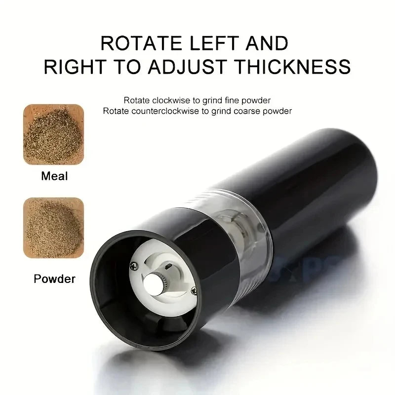 Automatic Electric Pepper Grinder & Salt Mill – Sleek & Adjustable Spice Tool