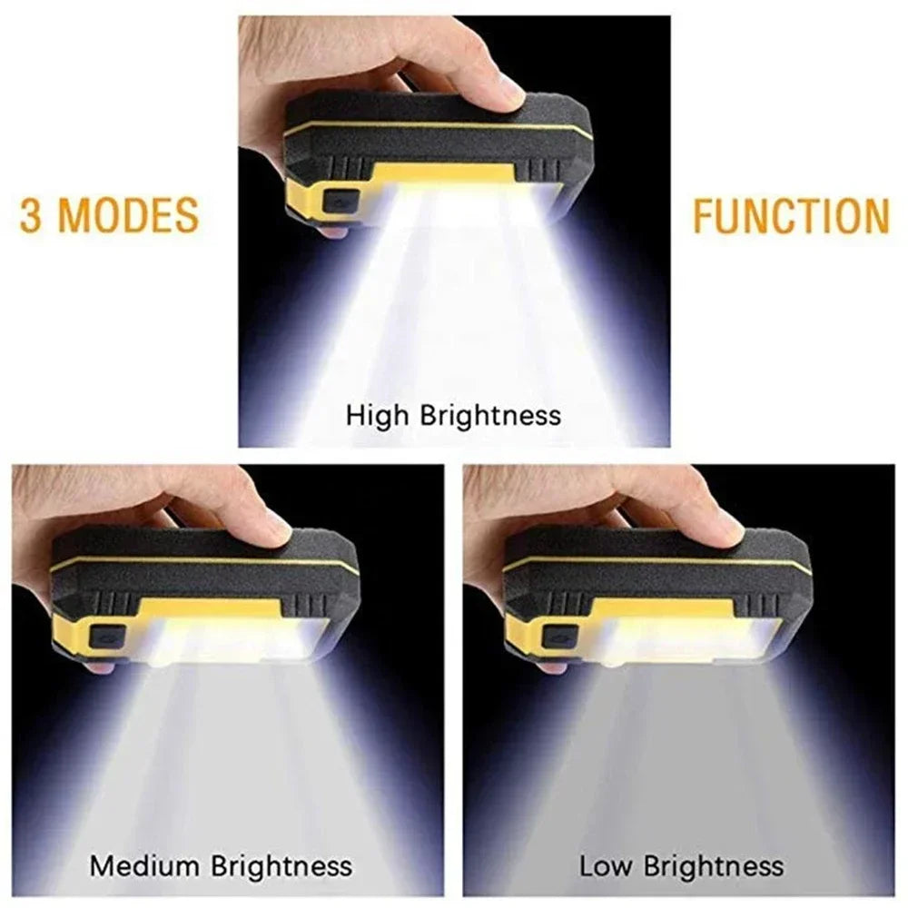 Rechargeable LED Flashlight & Work Light with Power Bank