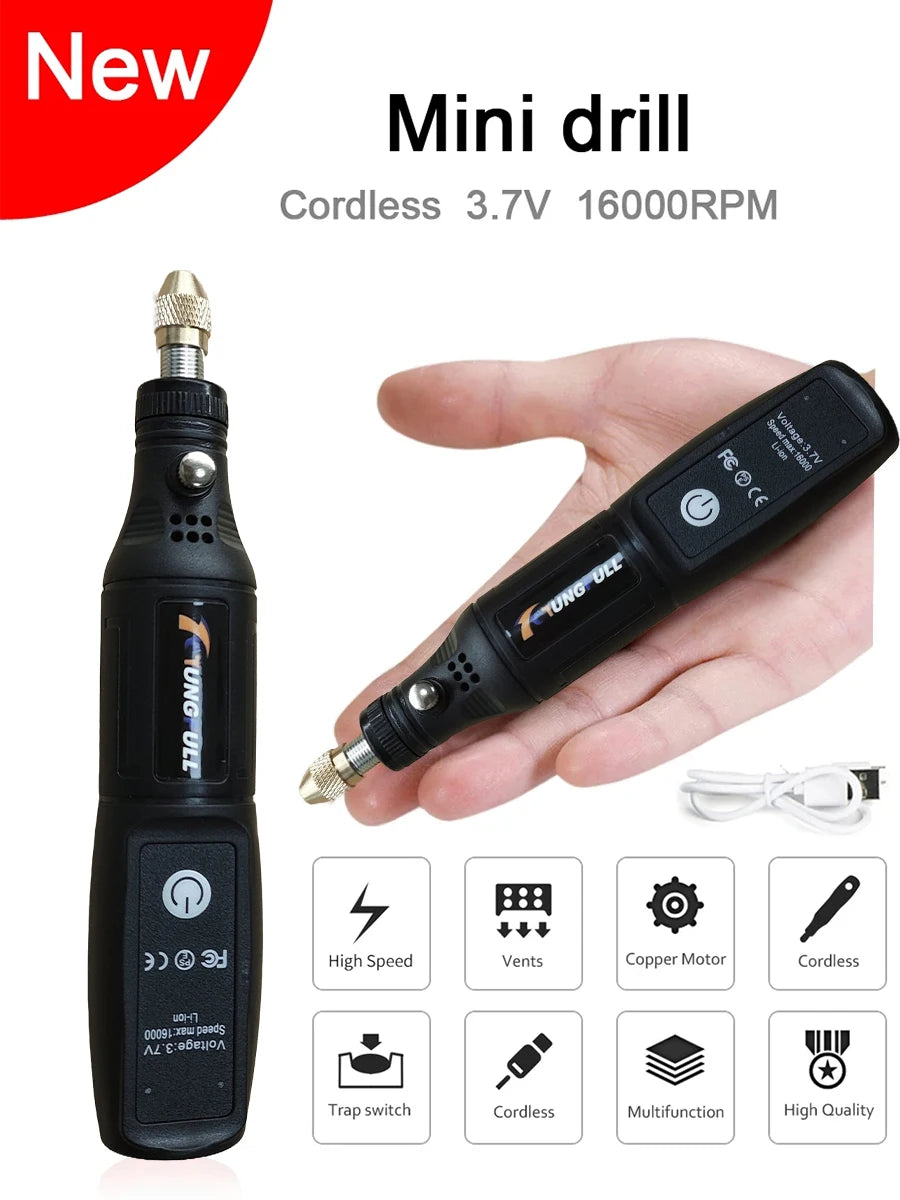 Wireless Mini Electric Drill for Precision Work