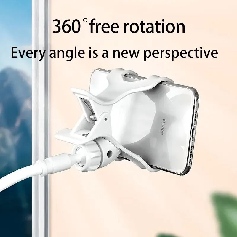 360 Clip Mobile Phone Holder Stand Portable Flexible  Desktop Bracket Desk Mount Stand Base