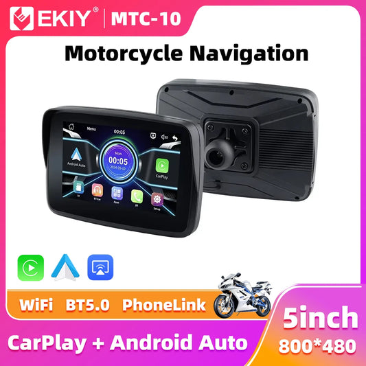 EKIY Wireless CarPlay & Android Auto Motorcycle GPS