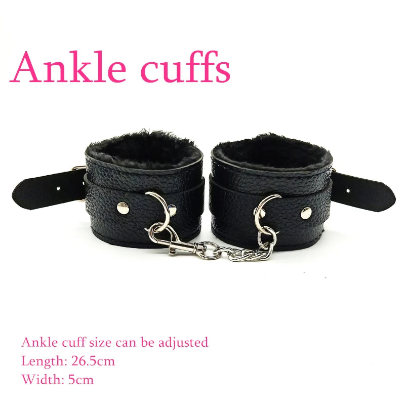 Bondage Set with Vibrator, Handcuffs & Whip