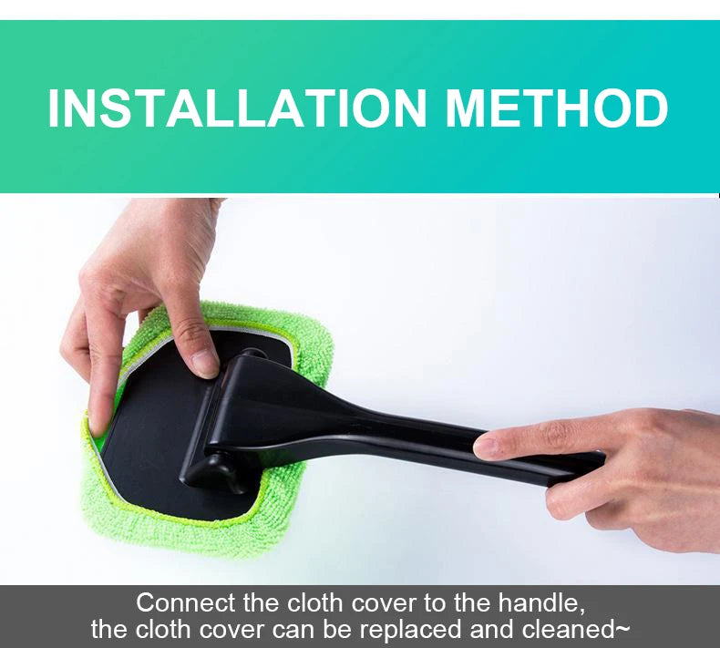 Car Window Cleaner Brush Kit with Microfiber