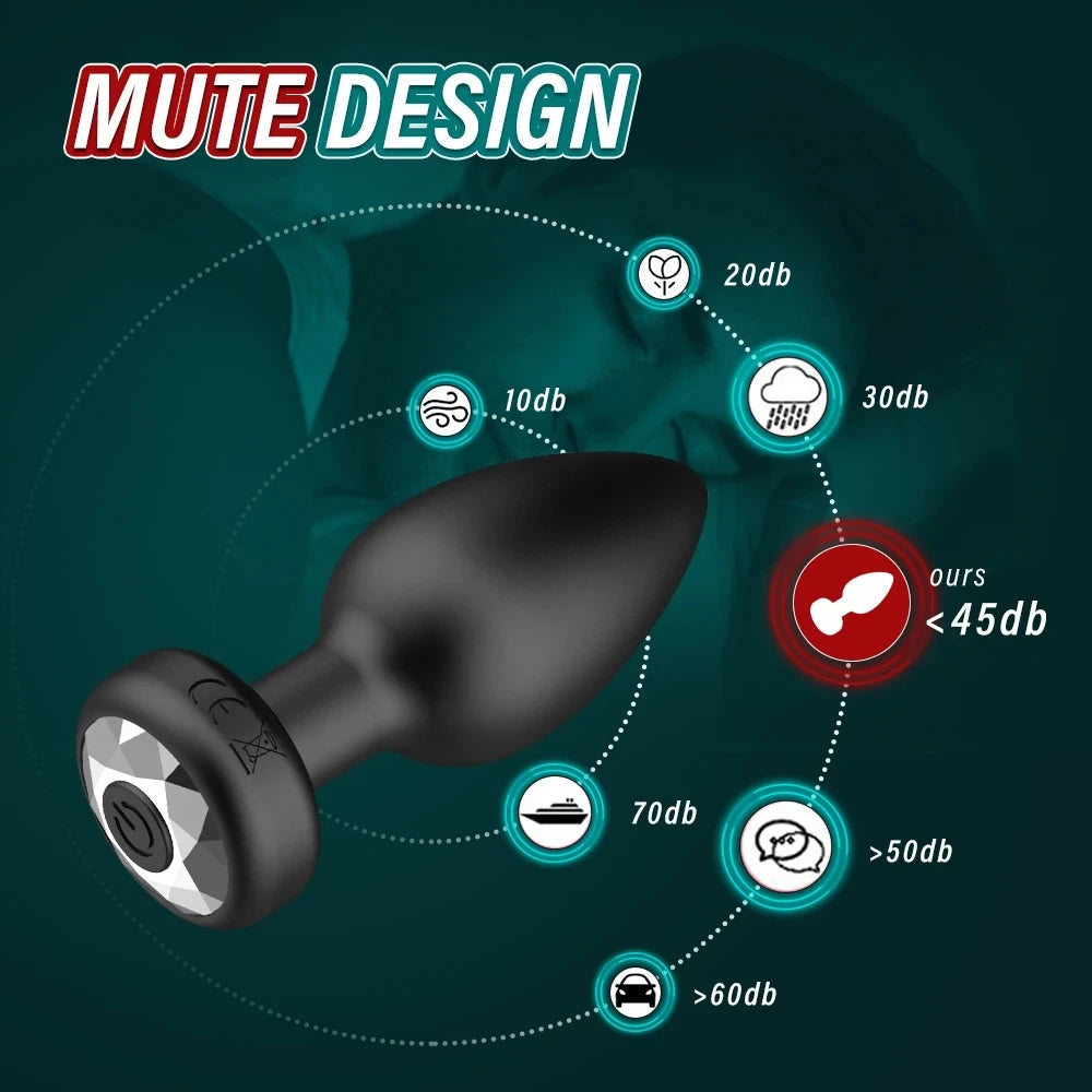 Mini Remote Control Vibrating Anal Plug
