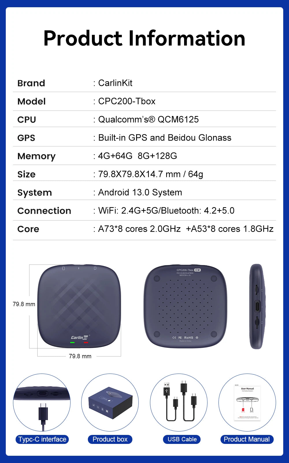 CarlinKit Android 13 AI Box – Wireless CarPlay with Smart TV Power!