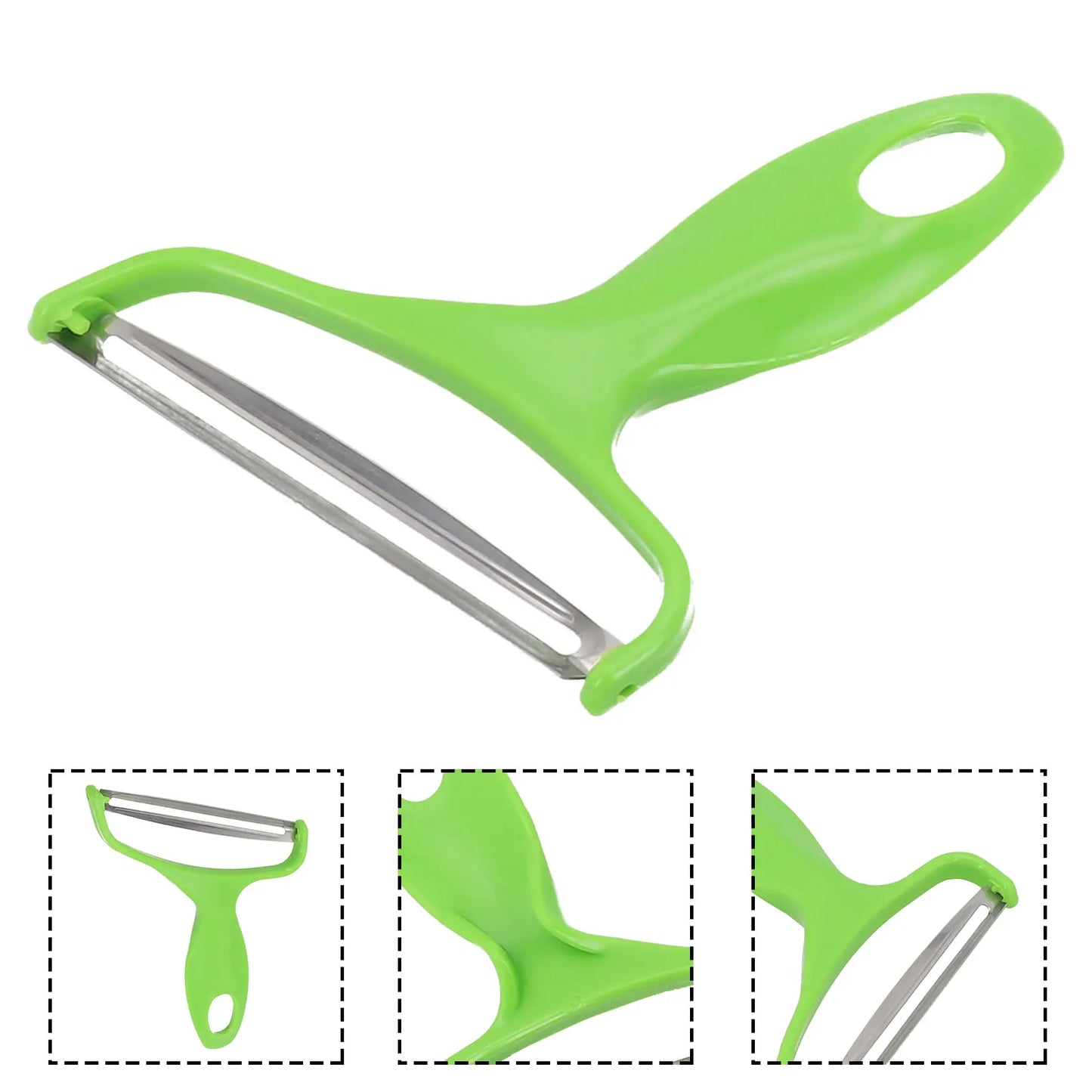 Stainless Steel Wide-Mouth Peeler – Slice, Shred, & Speed Up Prep!
