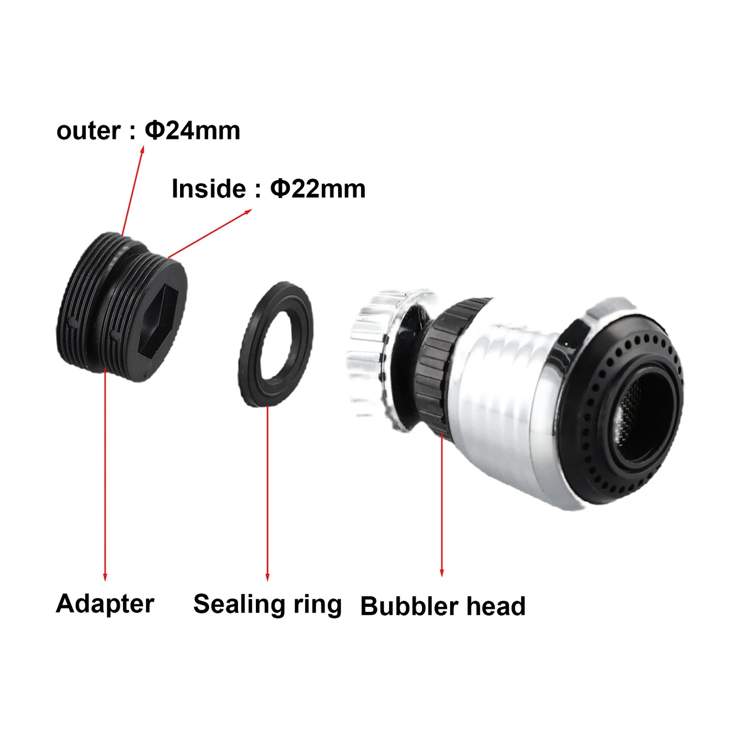 360° Rotating Faucet Nozzle Extension