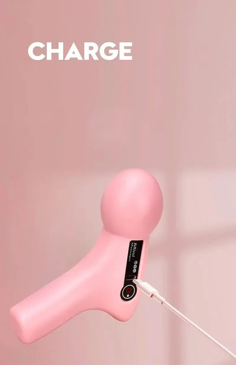 Mini LCD Muscle Massager Gun – 6 Heads