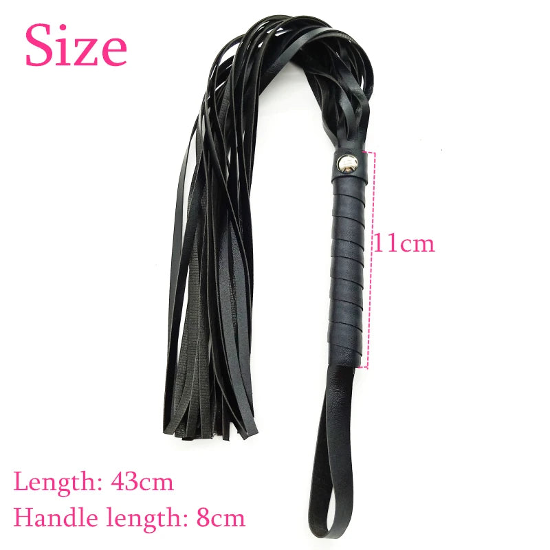 Bondage Set with Vibrator, Handcuffs & Whip