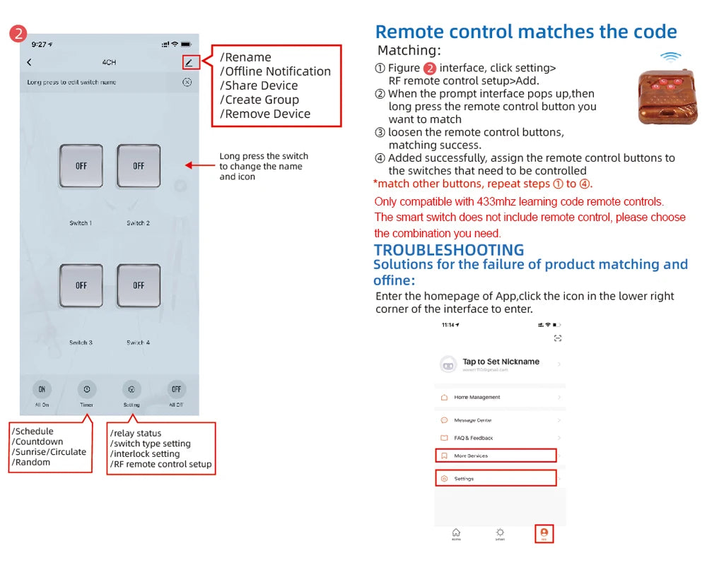 Tuya Smart WiFi Switch Module – Multi-Channel Relay Control