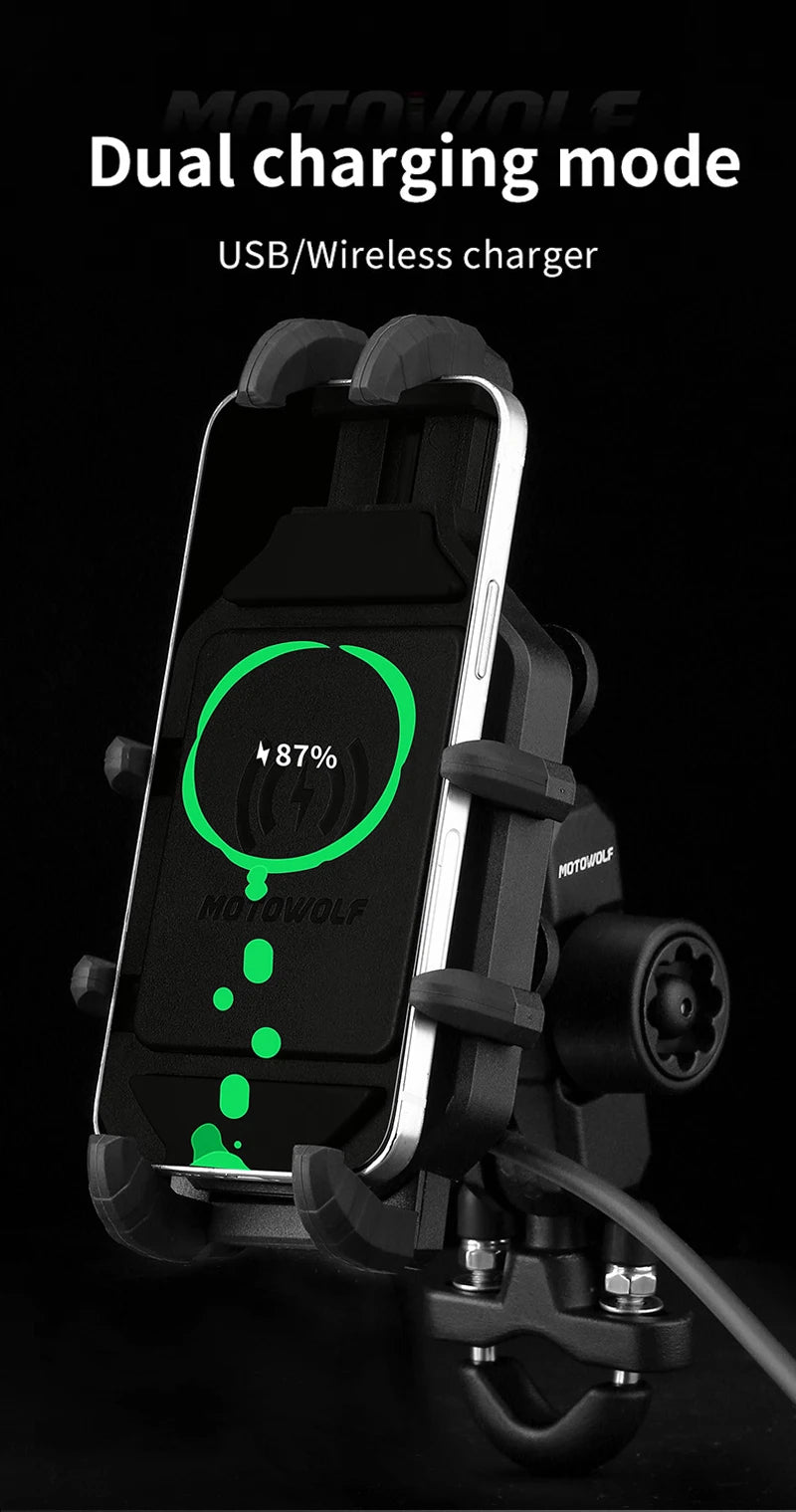 Motorcycle Wireless Charging Phone Mount